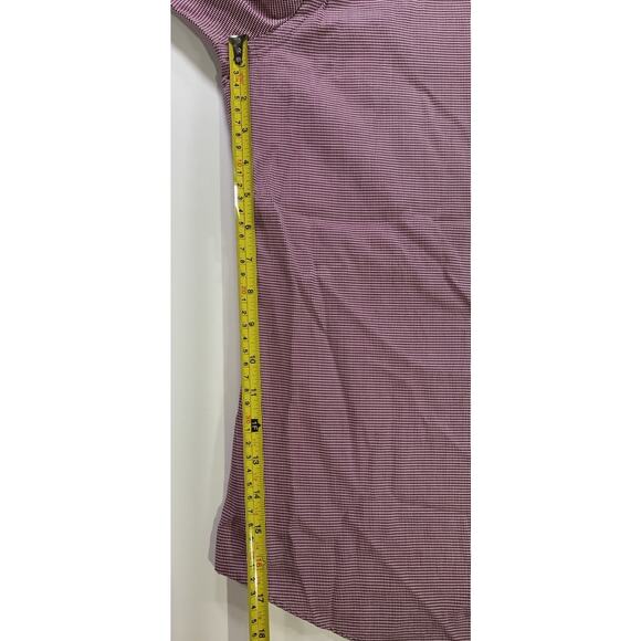 Charles Tyrwhitt Shirt Men's Large Slim Fit Maroon Button Up Collared Classic - Picture 8 of 14